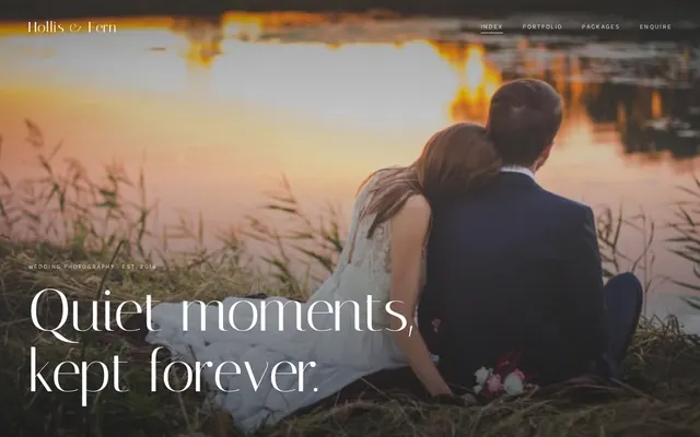 Hollis & Fern Photography sample design, screenshot 1