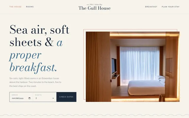 The Gull House sample design, screenshot 1
